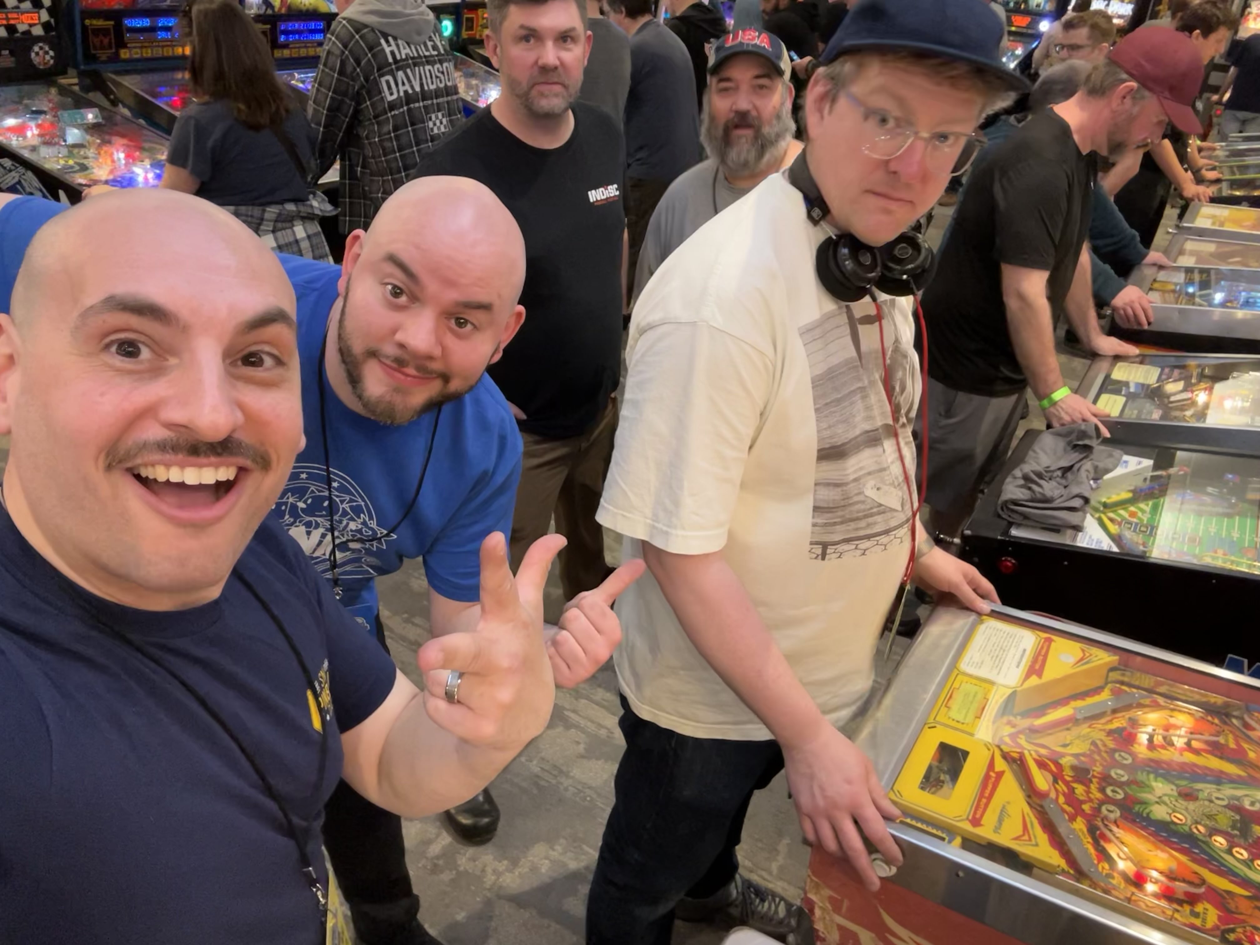 Tournament play on the American Pinball Warrior floor