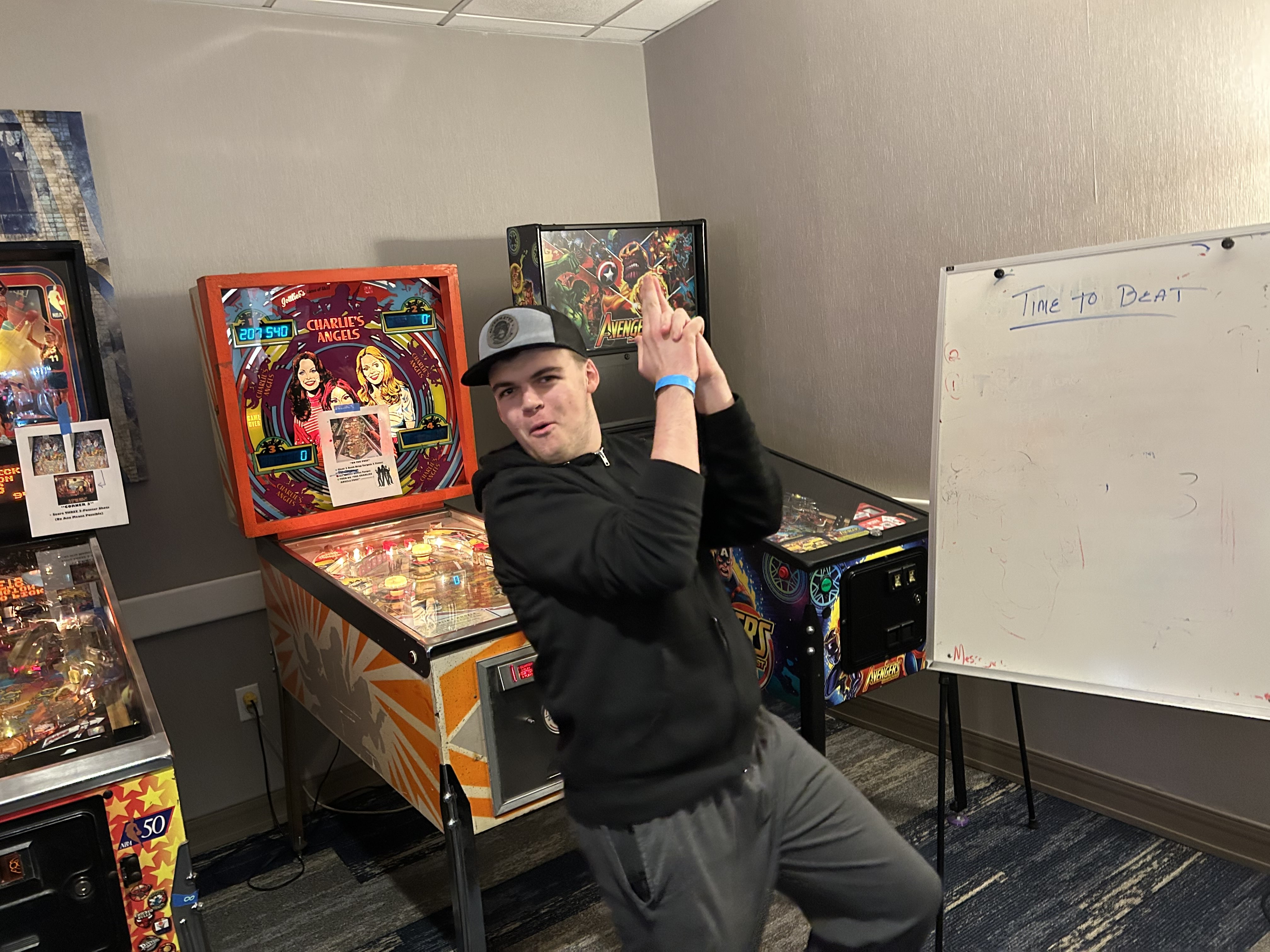 Players and machines during the Warrior event