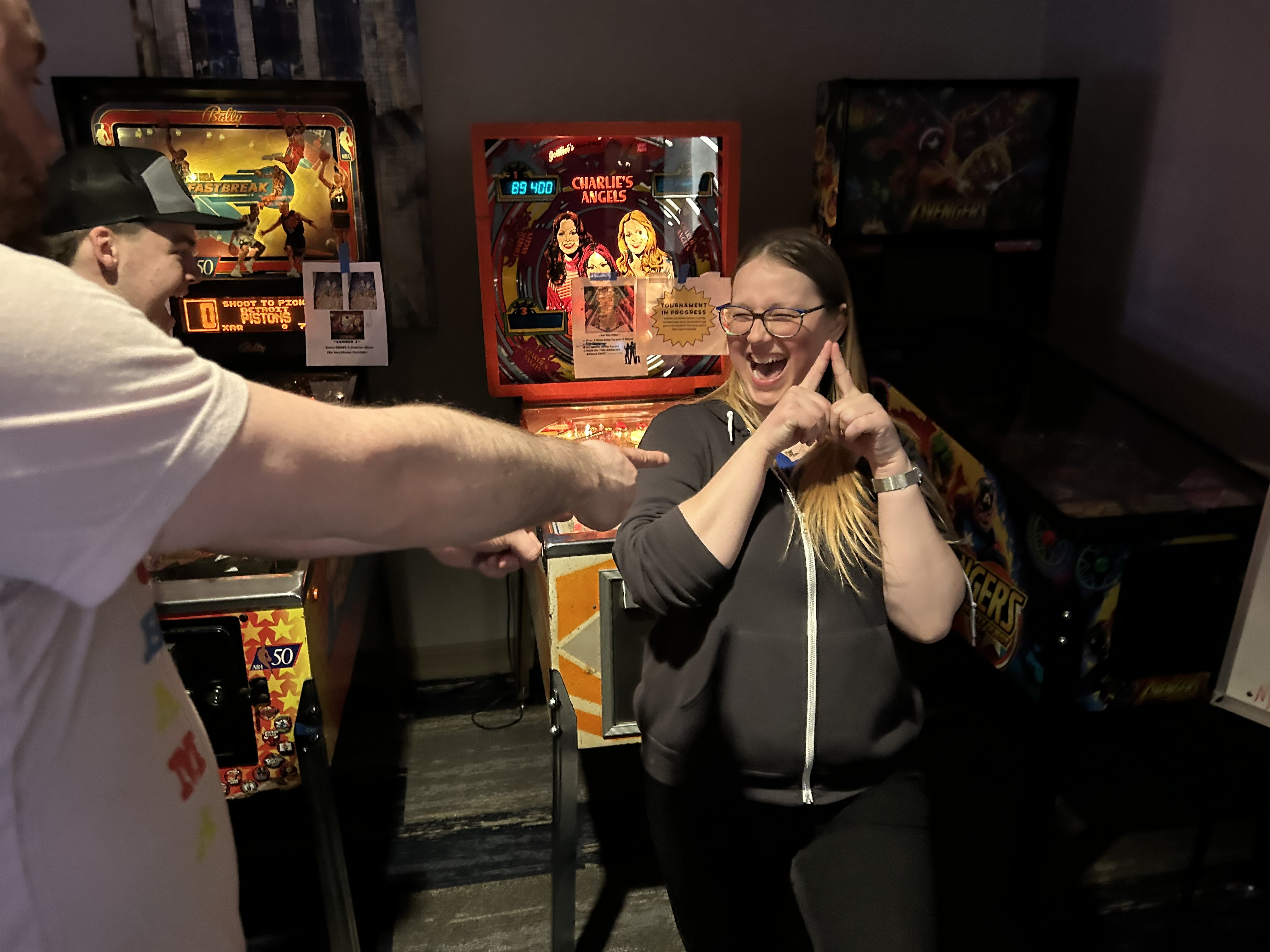 Tournament crowd and games in the club rooms